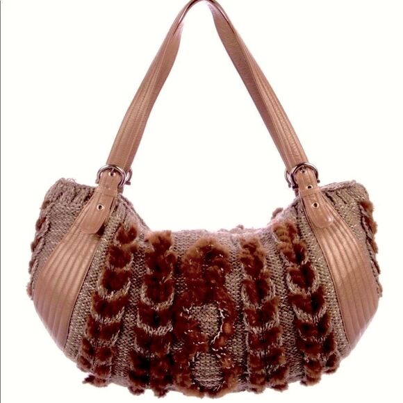 NEW SALVATORE FERRAGAMO BALENA MINK LEATHER HOBO HANDBAG - Picture 15 of 16